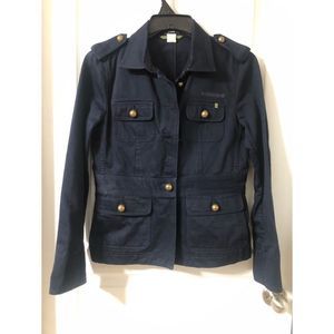 J.CREW UTILITY JACKET NAVY BLUE SZ M